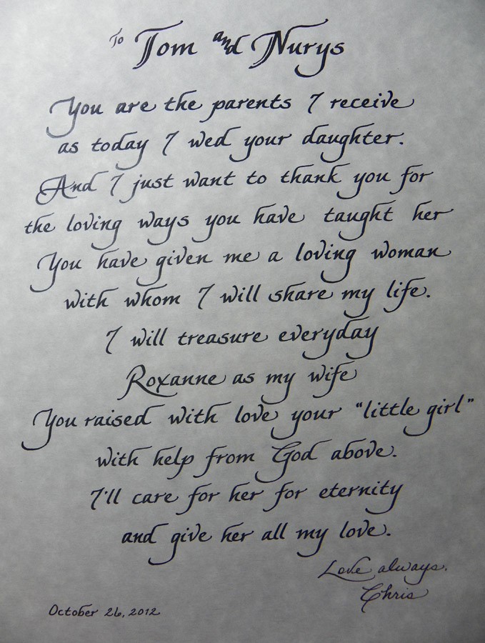 Mother In Law Poems Jacksonville Fl Calligraphy For Weddings Invitations And More 9844