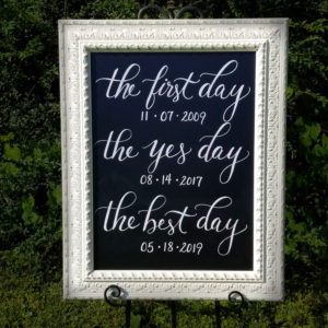 The First Day Chalkboard